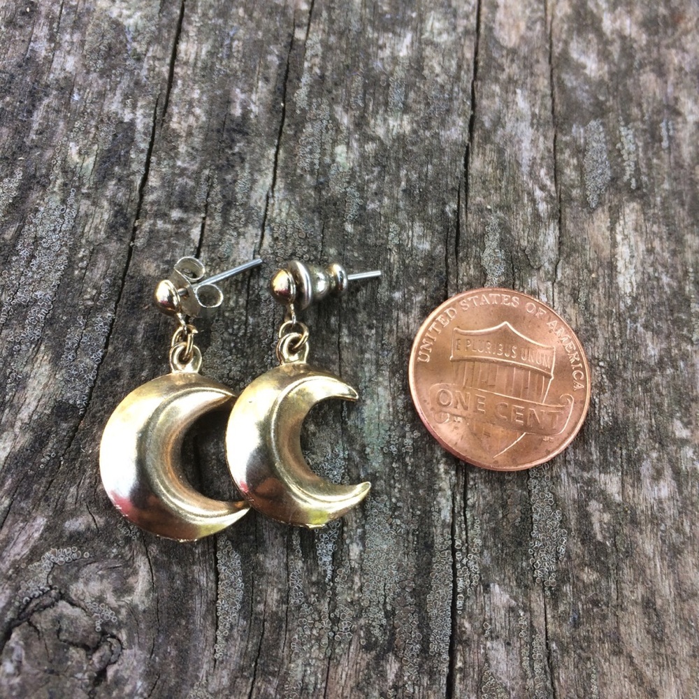 Boho Crescent Moon Dangle Earrings